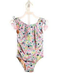 SHADE CRITTERS  PINK  FLORAL  1-PIECE SWIMSUIT