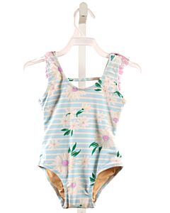 SHADE CRITTERS  LT BLUE  FLORAL  1-PIECE SWIMSUIT