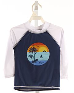 FLAP HAPPY  NAVY   PRINTED DESIGN RASH GUARD