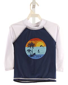 FLAP HAPPY  NAVY   PRINTED DESIGN RASH GUARD