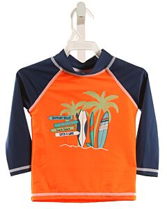 FLAP HAPPY  ORANGE   PRINTED DESIGN RASH GUARD