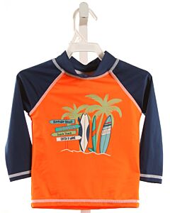 FLAP HAPPY  ORANGE   PRINTED DESIGN RASH GUARD