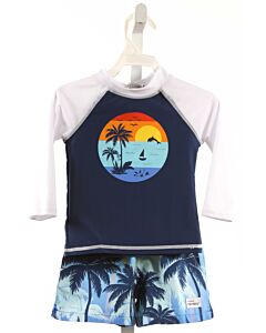 FLAP HAPPY  NAVY   PRINTED DESIGN SWIM SET