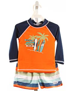 FLAP HAPPY  ORANGE   PRINTED DESIGN SWIM SET