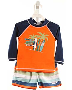 FLAP HAPPY  ORANGE   PRINTED DESIGN SWIM SET