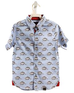 TUKTUK DESIGNS  LT BLUE  PRINT  DRESS SHIRT