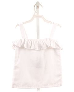 BROWN BOWEN & CO.  WHITE    SLEEVELESS SHIRT WITH RUFFLE