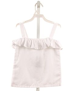 BROWN BOWEN & CO.  WHITE    SLEEVELESS SHIRT WITH RUFFLE