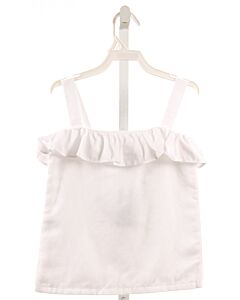 BROWN BOWEN & CO.  WHITE    SLEEVELESS SHIRT WITH RUFFLE