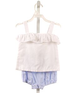 BROWN BOWEN & CO.  WHITE    2-PIECE OUTFIT WITH RUFFLE