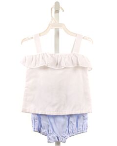 BROWN BOWEN & CO.  WHITE    2-PIECE OUTFIT WITH RUFFLE