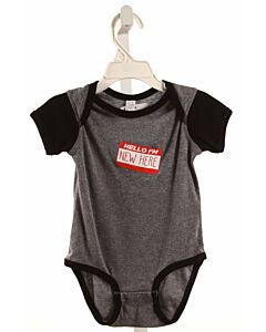 SWINGING ON A STAR  GRAY   PRINTED DESIGN KNIT BUBBLE