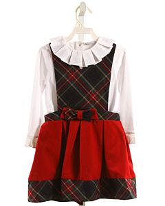 PATACHOU  RED  PLAID  PARTY DRESS