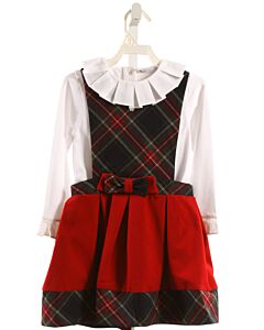 PATACHOU  RED  PLAID  PARTY DRESS