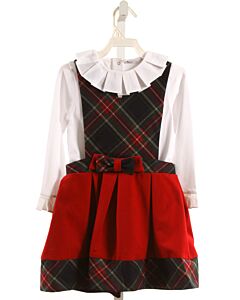 PATACHOU  RED  PLAID  PARTY DRESS