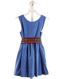 BROWN BOWEN  BLUE CORDUROY   PARTY DRESS