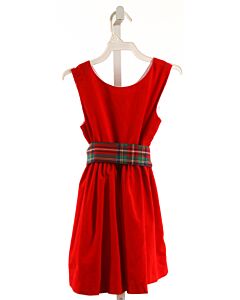 BROWN BOWEN  RED CORDUROY   PARTY DRESS