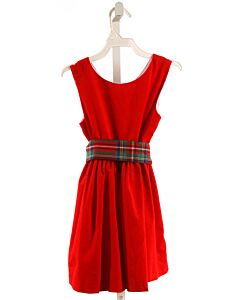 BROWN BOWEN  RED CORDUROY   PARTY DRESS