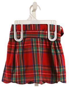 BROWN BOWEN  RED  PLAID  SKIRT