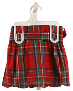 BROWN BOWEN  RED  PLAID  SKIRT