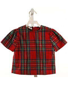 BROWN BOWEN  RED  PLAID  DRESS SHIRT