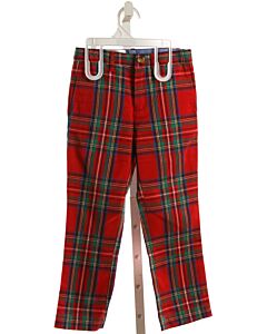 BROWN BOWEN  RED  PLAID  PANTS