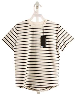 LITTLE BIPSY  BLACK  STRIPED  KNIT SS SHIRT