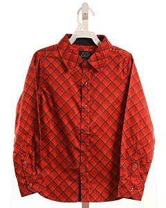 TUKTUK DESIGNS  RED  PLAID  DRESS SHIRT