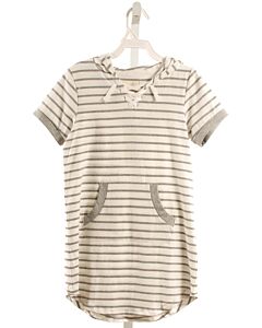 VIGNETTE  GRAY  STRIPED  KNIT DRESS