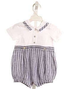 J.O. MILANO  CHAMBRAY LINEN STRIPED  DRESSY BUBBLE
