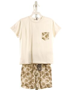J.O. MILANO  BROWN  PRINT  2-PIECE OUTFIT