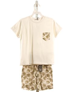 J.O. MILANO  BROWN  PRINT  2-PIECE OUTFIT