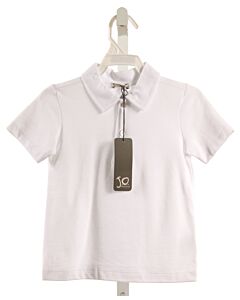 J.O. MILANO  WHITE PIQUE   KNIT SS SHIRT