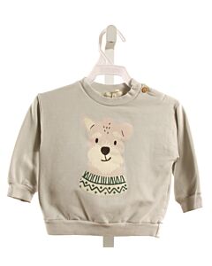 BEAN'S BARCELONA  GRAY   PRINTED DESIGN PULLOVER