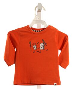 BABYFACE  ORANGE  PRINT  KNIT LS SHIRT