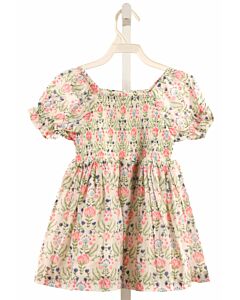 LITTLE PAISLEY PEOPLE  PINK  FLORAL SMOCKED DRESS