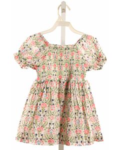 LITTLE PAISLEY PEOPLE  PINK  FLORAL SMOCKED DRESS