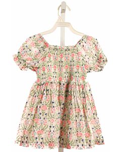 LITTLE PAISLEY PEOPLE  PINK  FLORAL SMOCKED DRESS