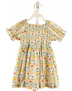 LITTLE PAISLEY PEOPLE  YELLOW  FLORAL SMOCKED DRESS