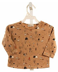 BEAN'S BARCELONA  BROWN  PRINT  T-SHIRT