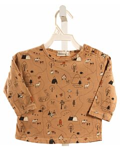 BEAN'S BARCELONA  BROWN  PRINT  T-SHIRT
