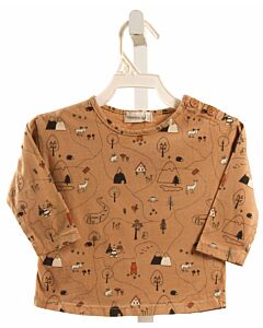 BEAN'S BARCELONA  BROWN  PRINT  T-SHIRT