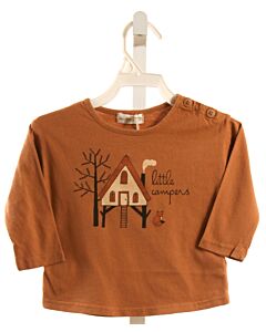 BEAN'S BARCELONA  BROWN   PRINTED DESIGN T-SHIRT