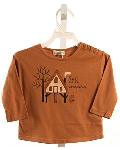 BEAN'S BARCELONA  BROWN   PRINTED DESIGN T-SHIRT