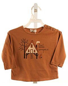 BEAN'S BARCELONA  BROWN   PRINTED DESIGN T-SHIRT