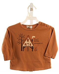 BEAN'S BARCELONA  BROWN   PRINTED DESIGN T-SHIRT