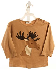 BEAN'S BARCELONA  BROWN   PRINTED DESIGN T-SHIRT