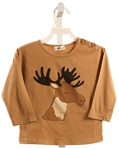 BEAN'S BARCELONA  BROWN   PRINTED DESIGN T-SHIRT