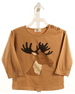 BEAN'S BARCELONA  BROWN   PRINTED DESIGN T-SHIRT