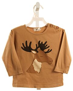 BEAN'S BARCELONA  BROWN   PRINTED DESIGN T-SHIRT